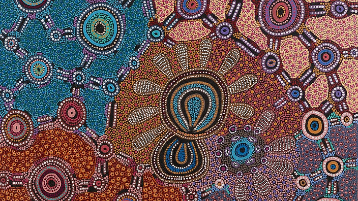 The resonances between Indigenous art and images captured by microscopes